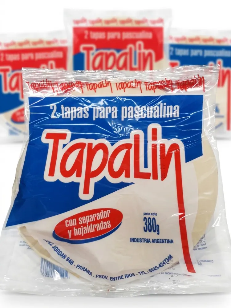 Bolsa transparente impresa para tapas de pascualina